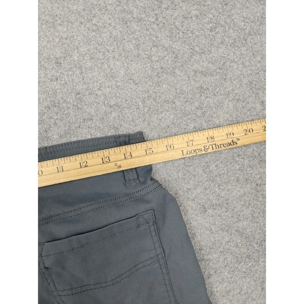 Prana Pants Mens 30x31 Gray Slim Fit Canvas Chino 5 Pocket Casual Travel